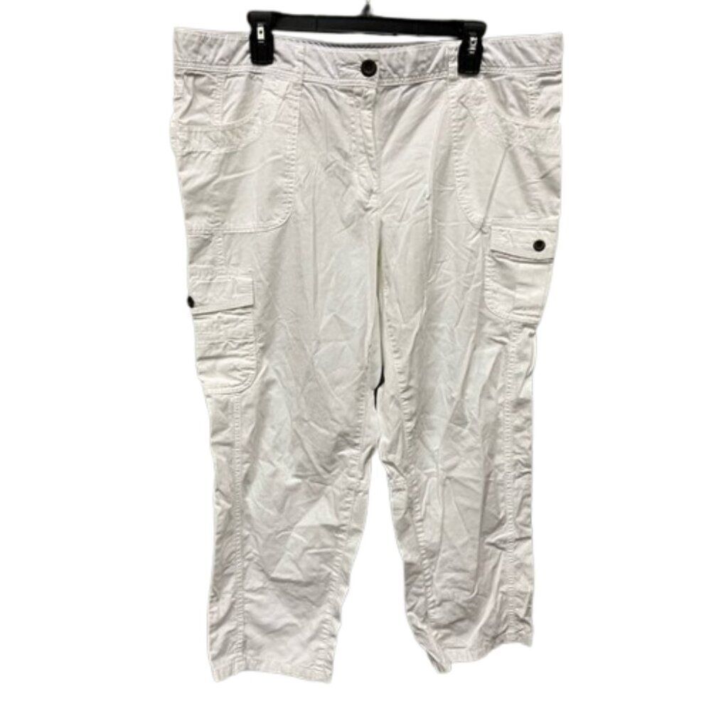Tommy Hilfiger White Cargo Capri Pants Women's‎ 16